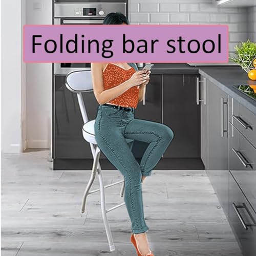 Tabouret de bar pliable avec dossier ergonomique pour assise haute - 5