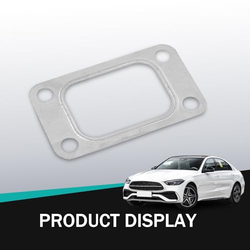 Image of 2 PCS Car T3 Turbine Flange Gasket, Stainless Steel 4-Hole T3 T34 T35 T38 GT35 GT35R Turbocharger Intake Manifold Flange Gasket, Replacement Accessories, Suitable for Most Cars (Silver)
