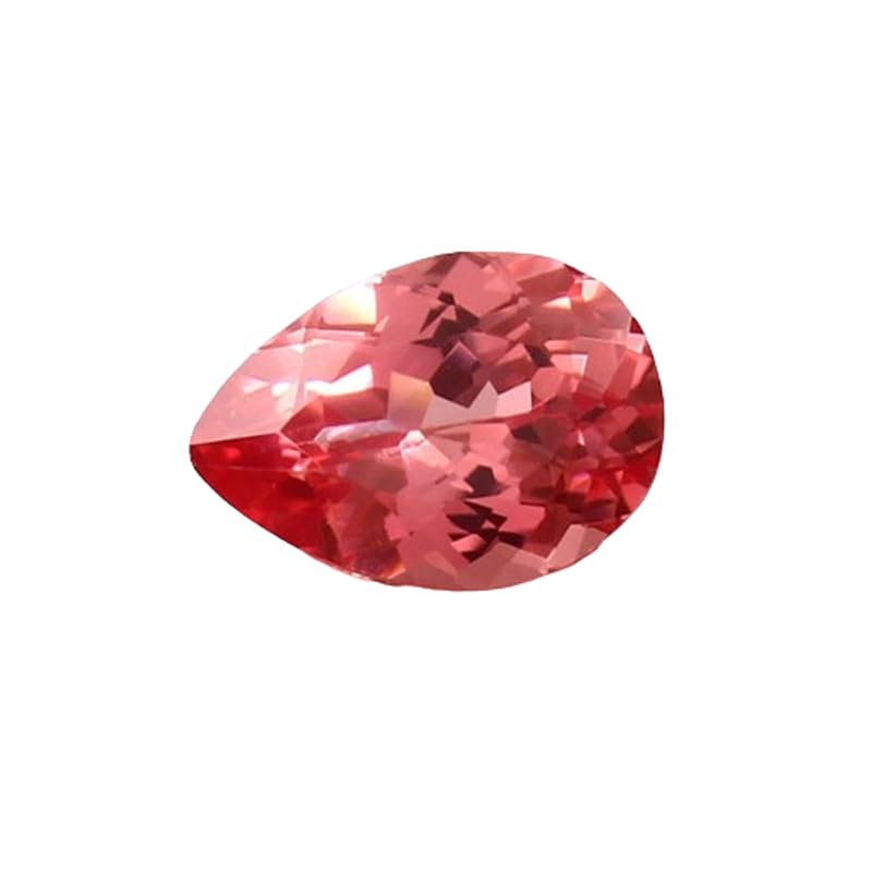 Saphir Padparadscha naturel poire de haute joaillerie pour bague d'exception