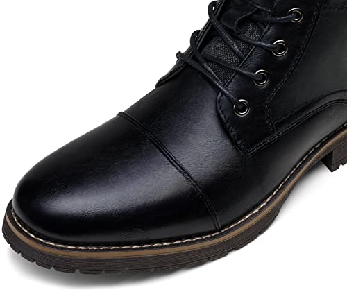 Vostey Men's Motorcycle Boots Combat Casual Dress Boot For Men Size 10 (Bmy8079 Black 10) #TOP2