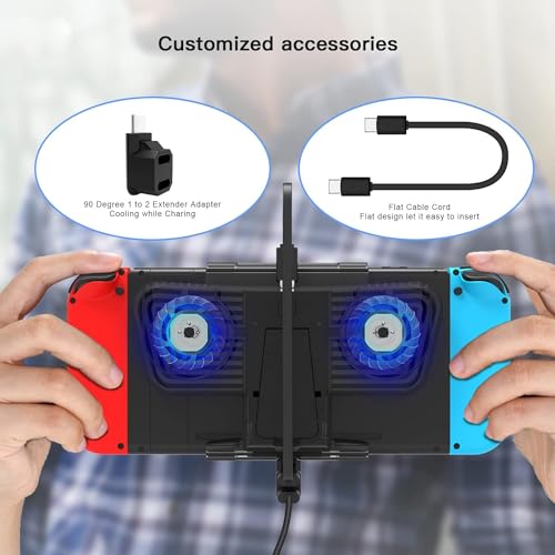 Image of New World Cooling Fan for Valve Steam Deck , Rog Ally & Switch OLED, Cooler fan Dock with Stand for Steam Deck and Nin-tendo Switch OLED Switch V2 With Adjustable Speed & Blue RGB Lighting