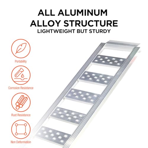 Rampas de carga de aluminio 77 in L x 13 in W, par resistente 1250 lbs miniatura 4