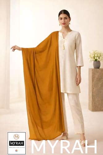 Image of MYRAH Chiffon Solid Casual Daily Use Dupatta For Women's & Girls Length - 2.50 Meter
