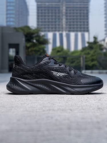 Image of Red Tape Men Black Walking Shoes