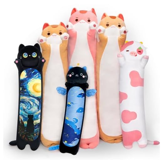 Ultra Soft Long Cat Body Pillow