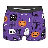 Boxer Homme Halloween sans Couture Boxer Homme De Sport Respirant Caleçons Boxeurs pour Hommes Doux Caleçons Boxer, pour Pères, Anniversaire, M