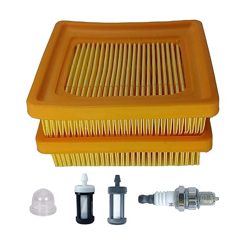 2Pack 4180 141 0300 Air Filter Kit Replace for Stihl 4180-141-0300 41801410300 Compatible With STHIL KM91R KM131 FS89 FS91 FS91R FS111 FS131 FS311 FC96 String Trimmer Brushcutter Air Cleaner Element