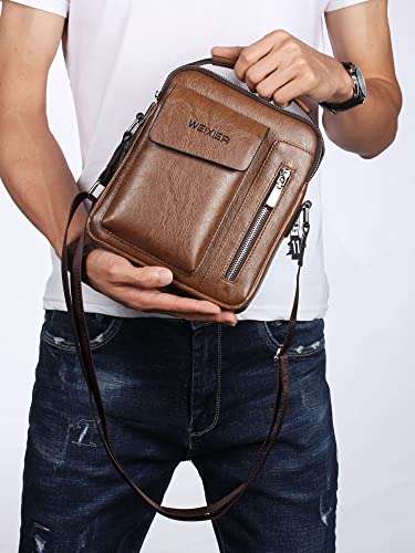Hlily Bolsa de ombro masculina moda tendência bolsa mensageiro casual esportes ao ar livre bolsa mas