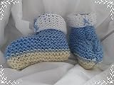 Strickanleitung Babyschuh ohne Nadelspiel  nur mit Stricknadeln erstellt: Auch für Anfänger geeignet, da Schritt für Schritt erklärt