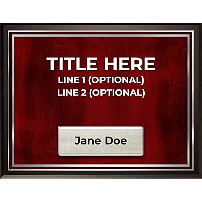 (Red and Silver, 1 Plate) PlaqueMagic DIY Perpetual | Recognition | Appreciation | Award Plaque Kit
