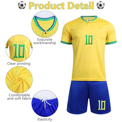 Kids Football Kit - 2023/24 Home & Away Jerseys with Shorts, Socks, Guard Plate & Keychain - Image 3