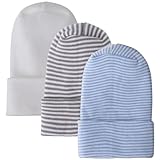 DRESHOW BQUBO Newborn Baby Hats Hospital Cotton Hat Premie Baby Stripe Beanie Infant Caps for 0-6 Months