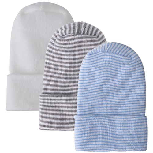 Image of DRESHOW BQUBO Newborn Hospital Hat Infant Baby Hat Cap with Big Bow Soft Cute Knot Nursery Beanie