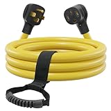 FIRMERST 15 Ft 50 Amp RV Extension Cord, NEMA 14-50P/R with Cord Organizer, ETL Listed