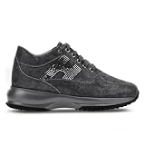 hogan originali bambina Prodotto HOGAN 100% originale Hogan Sneakers Interactive in camoscio Grigio con Strass - HXW00N02010 S9O0ES0 - Taglia 37