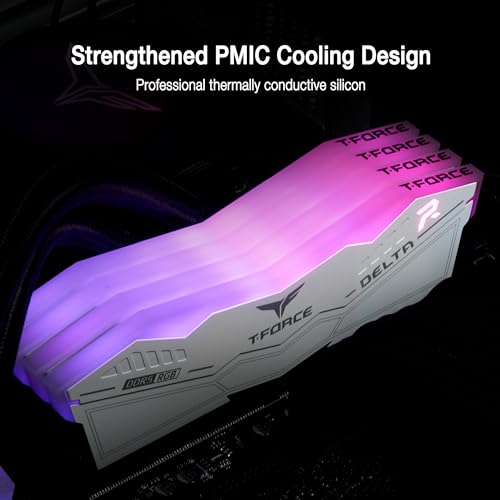 TEAMGROUP T-Force Delta RGB DDR5 Ram 32GB (2x16GB) 6000MHz PC5-48000 CL30 Intel XMP 3.0 & AMD Expo Compatible Desktop Memory Module Ram White FF4D532G6000HC30DC01 - Image 5