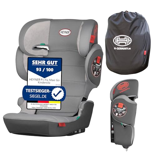 HEYNER® KIDS Kindersitz i-Size faltbar | mit und ohne Isofix nutzbar | Autokindersitz für 3,5-12 Jahre (100-150 cm)