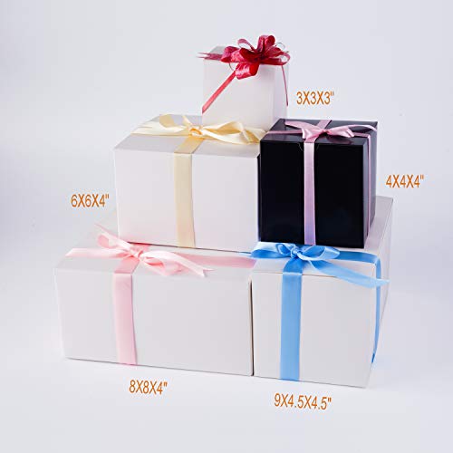 Geftol Small Black Gift Box 50 Pack 4 X 4 X 4 Inches Fold Box Easy Assemble Paper Gift Box Bridesmaids Proposal Box For Bridal Birthday Party Christmas(Black) #TOP6