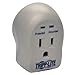 Tripp-Lite Spike Cube Series 1-Outlet Personal Surge Protector, Direct Plug-in, 600 J, 2 Diagnostic LEDs
