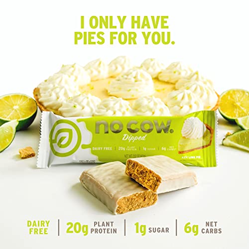 No Cow High Protein Bars, Birthday Cake 12 Pack + Key Lime Pie 12 Pack, 21G Plant Based Vegan Protein, Keto Friendly, Low Sugar, Low Carb, Low Calorie, Gluten Free #TOP4