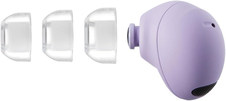 AZLA SednaEarfit Crystal for Galaxy Buds 2 Pro, Clear Pearl Earbud Tips, Noise Canceling Earbuds Replacement Tips (S/MS/M)