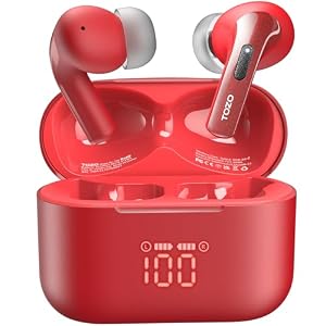 TOZO T20 Wireless Earbuds 97H Playtime, Wireless Charging LED Display Case ...