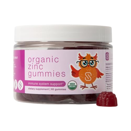Serawise Organic Zinc Gummies by Dr. Ana Maria Temple | Supports Healthy Immune Function & Skin Health | USDA Certified Organic | Gentle Highly Absorbable Zinc Citrate Form | 60 Gummies