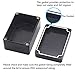 Junction Box, Zulkit Project Box IP65 Waterproof Outdoor Box ABS Plastic Electrical Boxes Electronic Enclosure Black 3.94 x 2.68 x 1.97 inch (100X68X50mm) (Pack of 2)