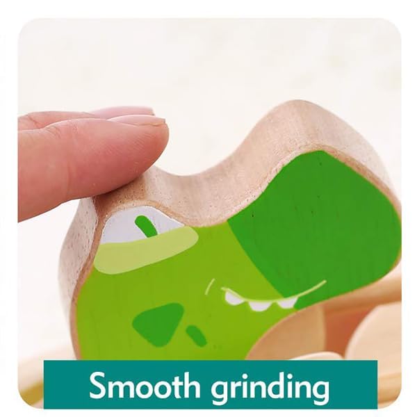 Baby Gift Wooden Toddler Pull Toy, Crocodile Drum Tapping Children's Toy, Baby dragging and Learning to Walk, Rope Traction Rope Crawling for Toddlers Ages 1+