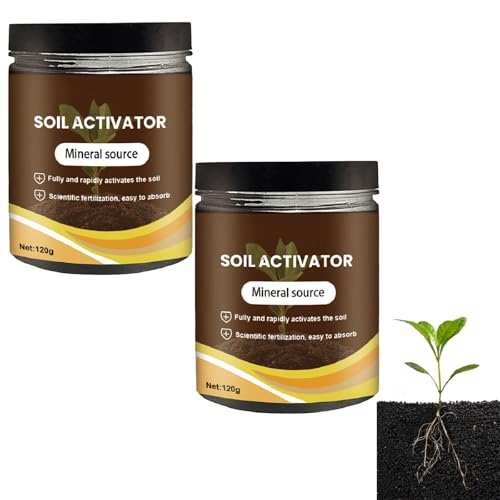2Pcs Soil Activators Soil Pro Activator Nauticos Soilactivator Premium Soil Activated Treasure for Plants Garden Beds for Cultivation Potting Mix and Seedling Compost Promoting Plant Rooting (120g)