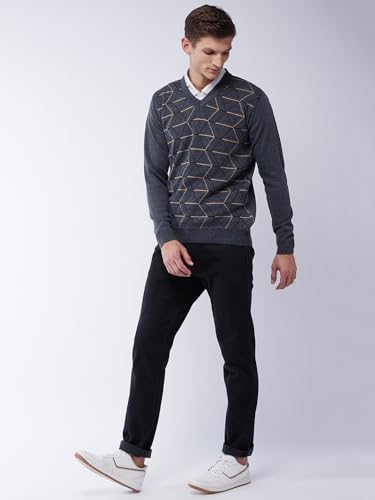 Image of Pivl Men's Winter Geometric Print Sweater - Warmth and Style for The Season||Winterwear||