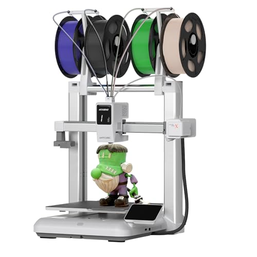 Anycubic Kobra X 3D Printer 4-Colour Printing 19-Color Max 2X Material Savings 300 Nozzle Supports PLA/PETG/TPU/PVA for Small Business & Studio Use 260x260x260 mm
