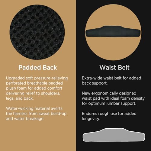 AFP Demon Comfortable Fall Protection Harness Kit – OSHA/ANSI PPE Full Body Safety Harness for Construction Work