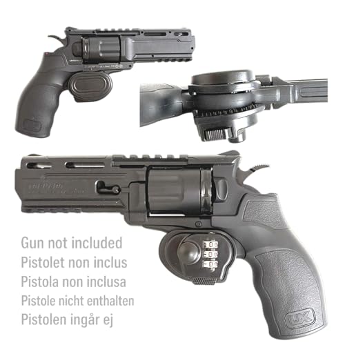 Abzugsbügelschloss mit 3-stelliger Sicherheitskombination | Schloss für Schusswaffen – Airsoft – Luftdruckwaffen | Unfallverhütung | Schnelle Installation | Nicht an geladenen Waffen verwenden