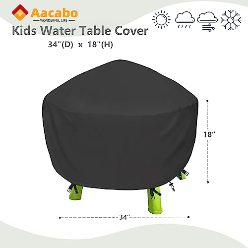 Image of Kids Water Table Cover Spiralin' Seas Waterpark Play Sand Water Table Outdoor Toys Cover 34X34X18 inch-Black