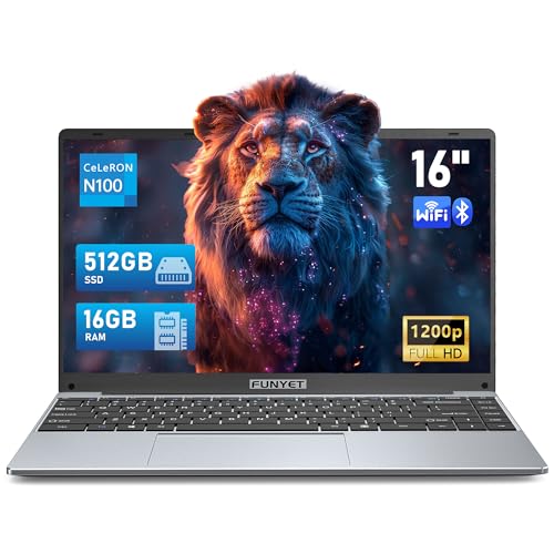 Funyet Pc Portátil 16 Pulgadas,Processor Celeron N100 Up To 3.4ghz Win 11 Con 5g Wifi,Portátil 16gb Ram 512gb Ssd Expansión Ssd 1tb, 1920 1200 Fhd Portatiles,Teclado Retroiluminado Derrota A N95 Funyet Pc Portátil 16 Pulgadas,Processor Celeron N100 Up To 3.4ghz Win 11 Con 5g Wifi,Portátil 16gb Ram 512gb Ssd Expansión Ssd 1tb, 1920 1200 Fhd Portatiles,Teclado Retroiluminado Derrota A N95