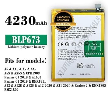 Image of BLP673 Battery for Oppo A7 / A5 / A5s / A3S / 2 / C1 / Battery with 6 Month Warranty****(I55)