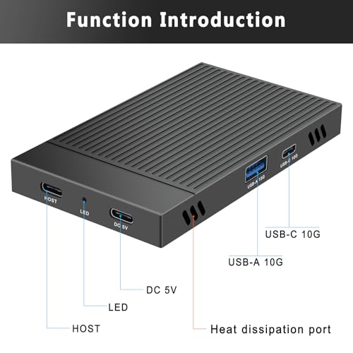 Caja doble para discos SSD USB 3.2 10Gbps miniatura 6