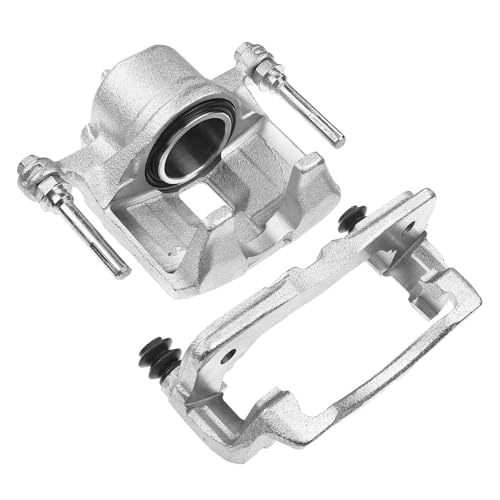 Image of Detroit Axle - Front Right Brake Caliper for 2003 2004 2005 Honda Civic 2002-2006 Acura RSX Disc Brake Caliper with Bracket Assembly Replacement