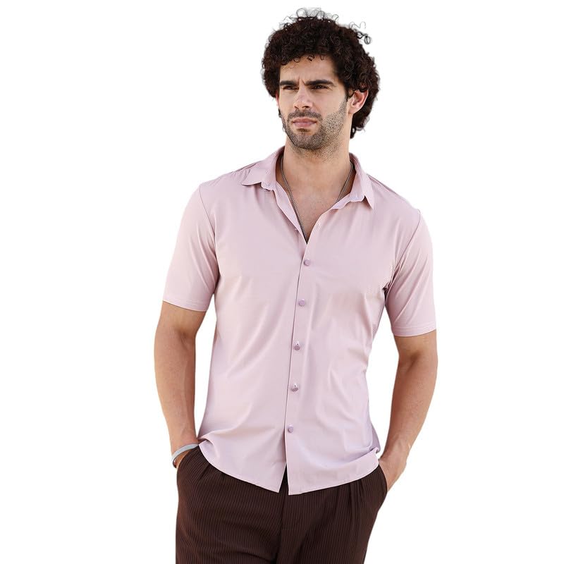 Image of CAHOOT Men's Shirt for Casual Wear | Mid-Rise | Regular Fit | Button Closure | Shirt Crafted with Comfort Fit for Everyday Wear