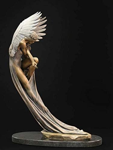 Redemption Angel Creative Sculpture- Angel Wings Floating Sculpture, Angel Art Wall Sculpture, 3D Angel Art Statue Decor, Christianity Figurine,Fairy Decorations for Home Living Room Bedroom - Thumbnail 2