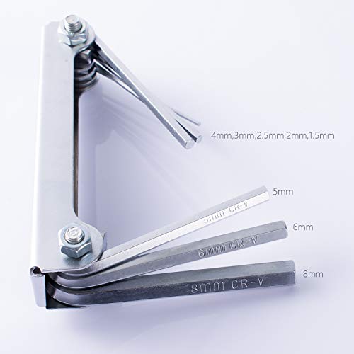 Convy Gj-0053 Folding Hex Key Set Metric 8 Pieces #TOP1