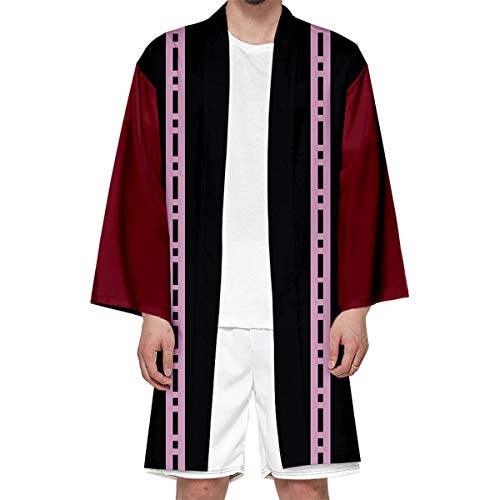 Image of Seidarise Men's Haori, Long Kimono Cardigan Jacket Japanese Style Flying Crane Seven Sleeves Open Front Coat