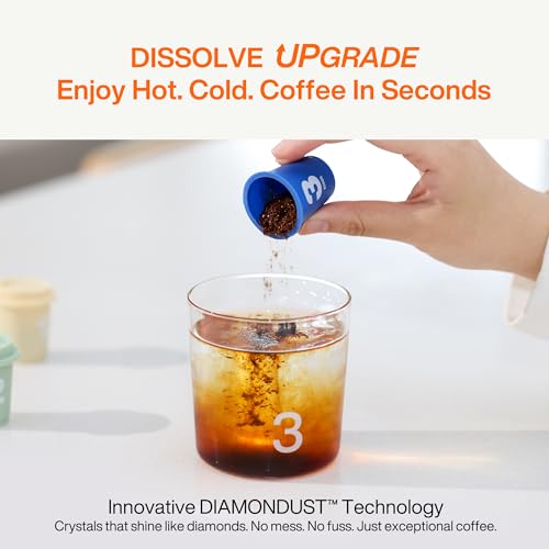 SATURNBIRD Instant Coffee Cold Brew, Coffee Pods of Dark Roast, 100% Arabica, Brew with Hot/Cold Water or Milk, No Coffee Machine Needed, 24 Count Single-Serve Pods (NO.5)