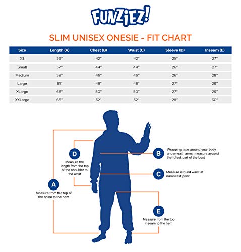 Slim Fit Adult Onesie - Animal Halloween Costume - Plush Fruit One Piece Cosplay Suit For Women And Men By Funziez! #TOP5