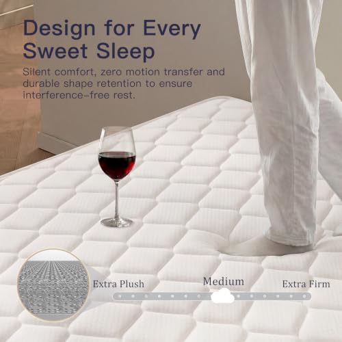 Image of Profus 8 Inch Twin Mattress, Hybrid Memory Foam & Bonnell Spring Mattress | Twin Size Hybrid Mattress with Memory Foam & Bonnell Coils, Medium Firm Comfort, Bedroom Use, Compressed in a Box
