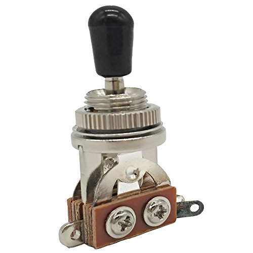 3 Way Short Straight Guitar Toggle Switch Pickup Selector for Gibson Epiphone Les Paul LP SG Electric Guitar (Silver)