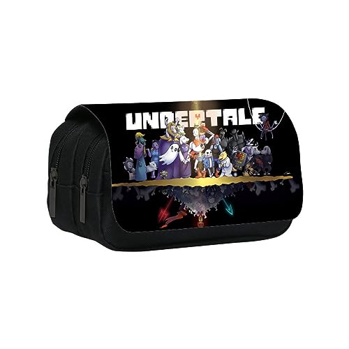MayDee Trousse à Crayons Undertale étui à Crayons pour étudiants avec Fermeture à Glissière Boîte à Stylo Undertale Étui à Stylos Imprimé Grande...