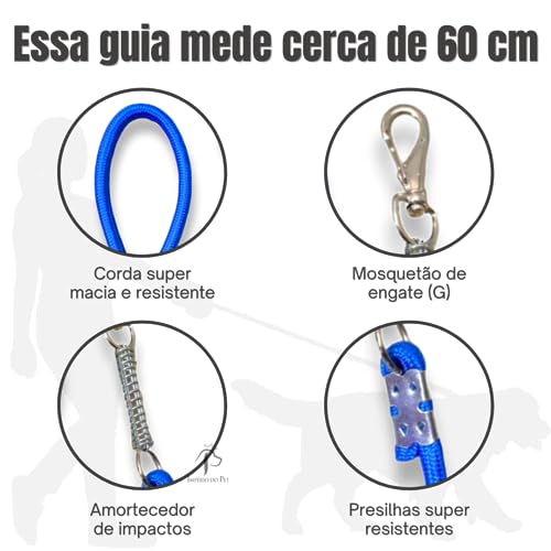 Guia amortecedor para cachorros grandes Corda 14mm 60cm Polipropileno (Azul)