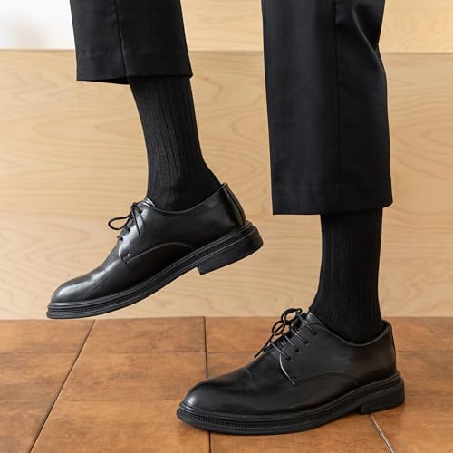 3 Pairs Men's Dress Socks Super Soft Thin Socks Men Lightweight Comfort Mens Dress Socks Ribbed Men's Socks4